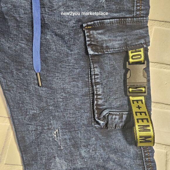 Men's Royal Spirit Denim Blue Jeans Size 34 shoestring waistband New - Picture 12 of 16